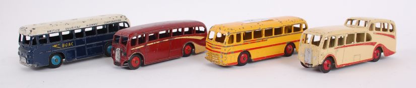 DINKY; A collection of 4x original vintage Dinky Toys diecast model buses,