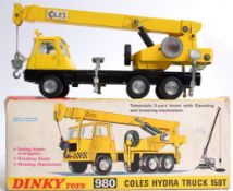 DINKY; An original vintage Dinky diecast model Coles Hydra Truck crane 150T model No. 980.