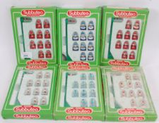 SUBBUTEO; A collection of 6x vintage Subbuteo football teams,