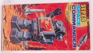 ROBOT; An original 1970's Super Space Commander SH Mark battery operated plastic toy robot.