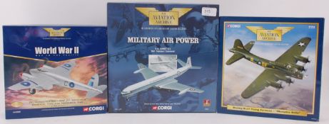 CORGI AVIATION ARCHIVE; 3x Original Corgi Aviation Archive  boxed diecast model aeroplanes,