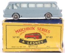 LESNEY; An original vintage Matchbox Lesney diecast model No.40 Leyland Tiger Coach.