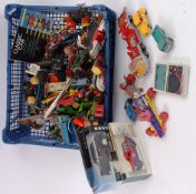 DIECAST; A mixed lot of assorted loose diecast models to include Lesney, Dinky and others.