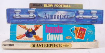 BOARD GAMES; A collection of 4x assorted vintage board games to include Spears Blow Football,