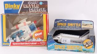 SPACE CRAFT; 2x vintage diecast model space toys;