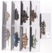 TANKS; A collection of 9x precision diecast model army military tanks,