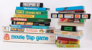 GAMES; A good collection of assorted vintage board games and other games to include PacMan,