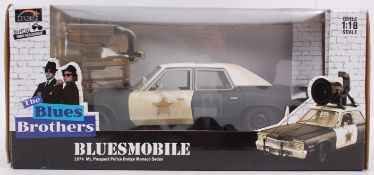 THE BLUES BROTHERS; A fabulous Joyride 1:18 scale Blues Brothers ' Bluesmobile ' diecast model car.