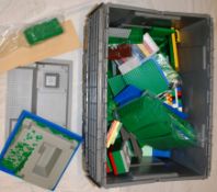 LEGO; A LARGE collection (1x crate) or various Lego set bases - to include vintage and others.