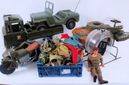 ACTION MAN; A large quantity of vintage Action Man dolls and accessories.