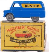 MOKO LESNEY; An original vintage Moko Lesney diecast model No.25 Dunlop Bedford 12cwt Van.