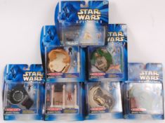 STAR WARS; A collection of 7x Star Wars Hasbro Micro Machines and Action Fleet miniature playsets,