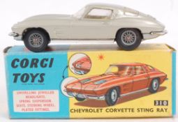 CORGI; An original vintage diecast model Corgi 310 Chevrolet Corvette Sting Ray,