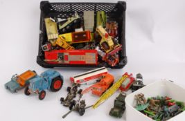 DIECAST; A mixed lot of assorted loose diecast to include Britains, Corgi Majors,