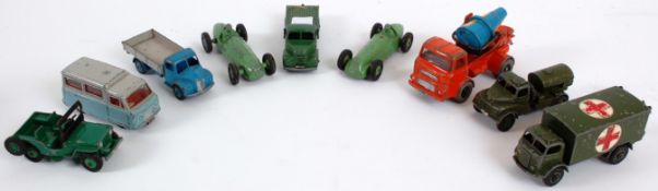DINKY; A collection of assorted vintage loose Dinky diecast model cars,