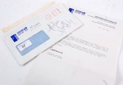 DOCTOR WHO; An original 1980's letter from the Doctor Who Studios at BBC Television Centre,