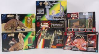 STAR WARS; A collection of 6x assorted boxed Star Wars playsets, comprising of; Ronto, Dewback,