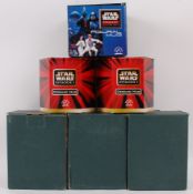 STAR WARS; a collection of 3x limited edition boxed Star Wars pewter topped drinking Steins,