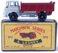 MATCHBOX LESNEY; An original vintage Matchbox Series Lesney No. 3 Tipper Truck.