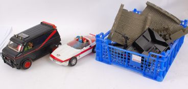 THE A TEAM; A collection of vintage A-Team toys by Galoob, comprising of the A-Team Van,