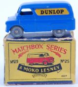 MOKO LESNEY; An original vintage Moko Lesney diecast model No.25 Dunlop Bedford 12cwt Van.