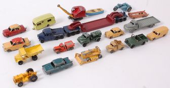 MATCHBOX LESNEY; A collection of vintage loose Matchbox Lesney model diecast cars,