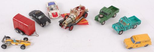 DIECAST; A collection of 8x vintage Dinky and Corgi diecast models,