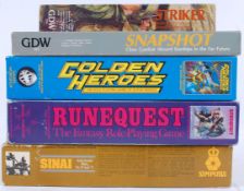 ROLE PLAYING GAMES; A collection of 5x vintage boxed role playing games - Sinai, Runequest,