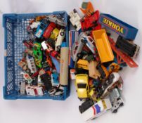 DIECAST; A collection of mixed assorted loose diecast model cars and vehicles,