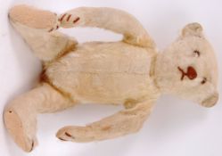 A c1950's STEIFF WHITE MOHAIR TEDDY BEAR;