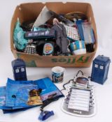 DOCTOR WHO; A large box of assorted Doctor Who toys / games / accessories to include pencil cases,