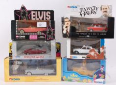 TV / FILM RELATED CORGI; A collection of 6x Corgi TV / Film related model diecast cars, each boxed.
