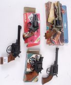 TOY GUNS; A collection of 3x original vintage Edison replica pistols / guns - Smith 38 Special,