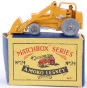 MOKO LESNEY; An original vintage Moko Lesney diecast model No.24 Hydraulic Excavator.