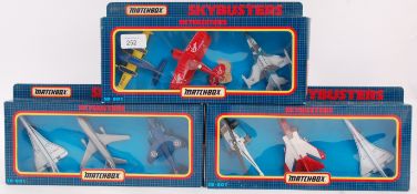 MATCHBOX SKYBUSTERS; Three original boxed diecast Matchbox Skybusters,