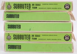 SUBBUTEO; A collection of 5x vintage Subbuteo football teams,