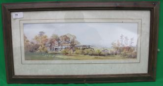 Water colour of a farm scene by Keith Jo