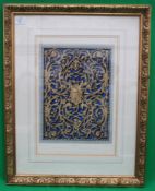 Print of an open panel cast in brass by