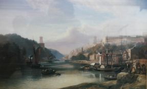 Print of a steam boat under Clifton Susp