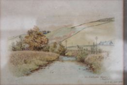 Water colour of Eddlegton Water by J.P.W