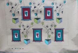 Audrey Hopkins wallpaper design unmarked