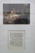 The Lady Of Shalot print framed glazed H
