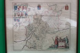 Print of a map of old Gloustershire fram