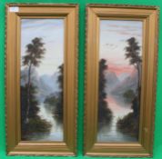 A pair of oil on board tropical scenes u