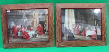 A pair of lithograph prints depicting Va