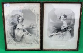 Two prints one of Lady Ashley and one of