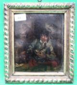 Oil on board of man with pot unsigned fr