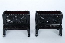A pair of early 20th century pressed gla