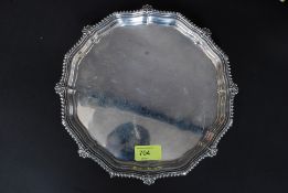 A mid 20th century hallmarked large silv