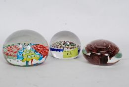 A good 20th century Millefiori paperweig